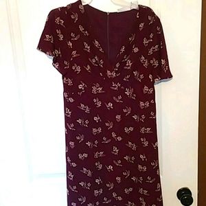 Plum.... calf length dress
